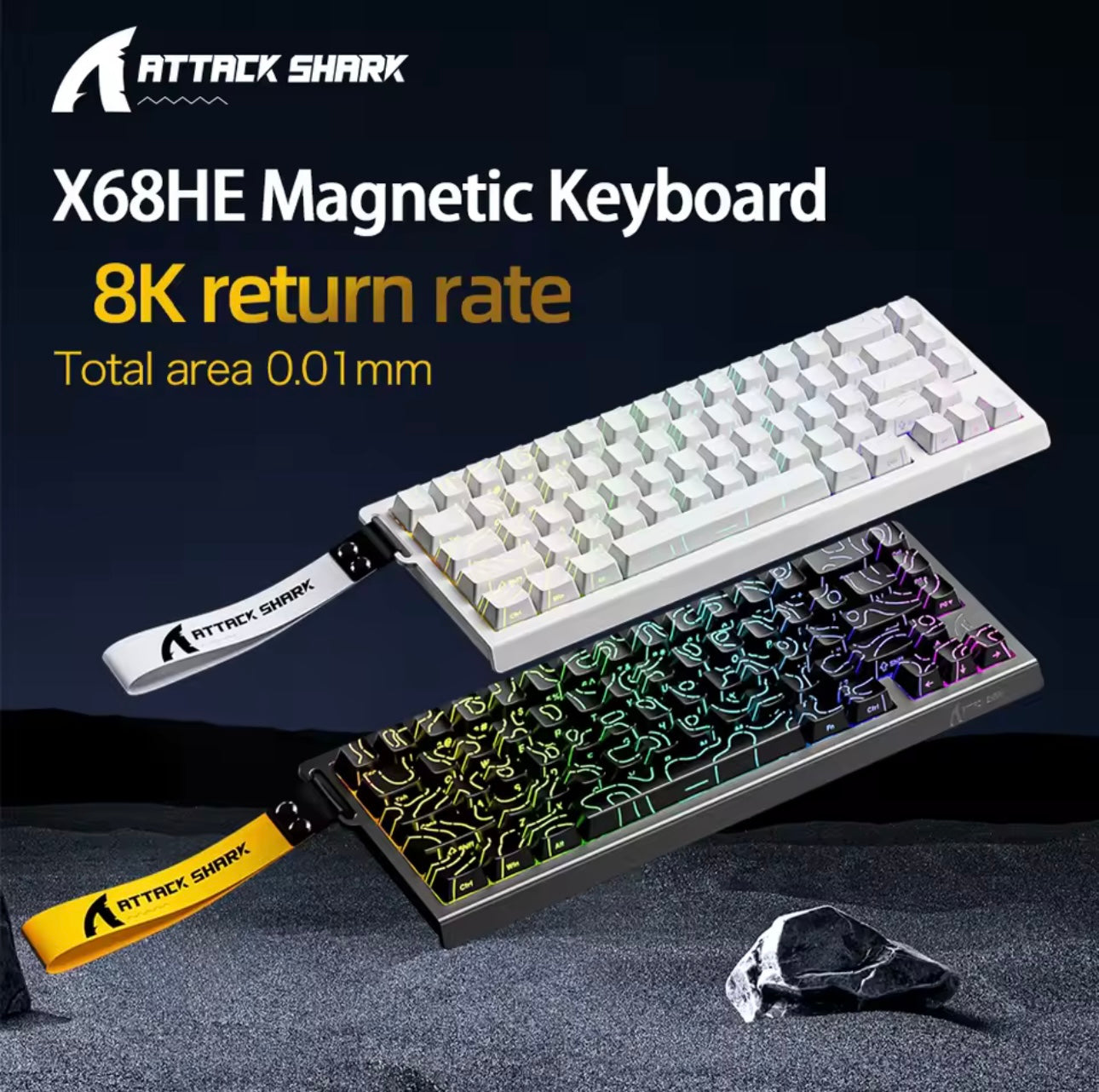 كيبورد قيمنق مغناطيسي X68HE | 8000Hz | أسرع استجابة بضغطه وحدة!
