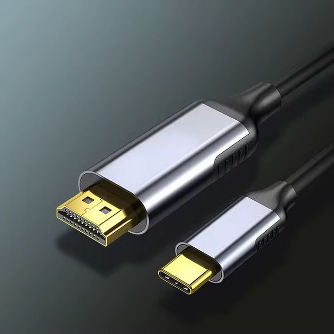 كيبل USB-C إلى HDMI 4K – عملي وخفيف (1م / 2م / 3م)