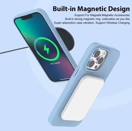 كفر مغناطيسي آيفون 15 برو ماكس – سيليكون فاخر MagSafe